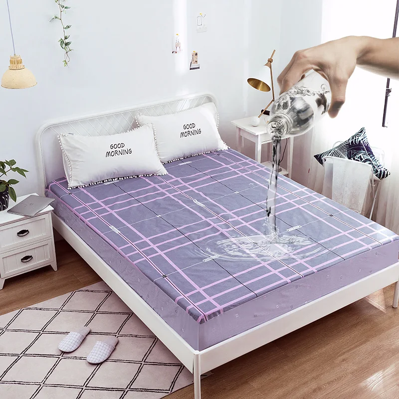 Хлопковое водонепроницаемое и дышащее покрывало с принтом для детской кровати