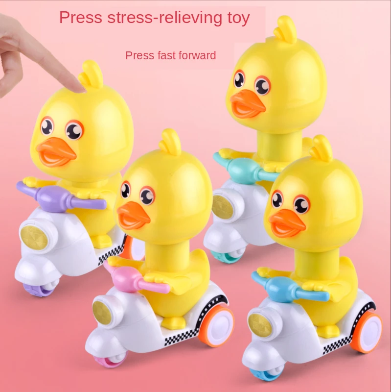 

Duck Motorcycle Kids Toy Pull Bakc Car Inertia Cars Cartoon Animal No Need Battery Clockwork Children Gift Educational Toys