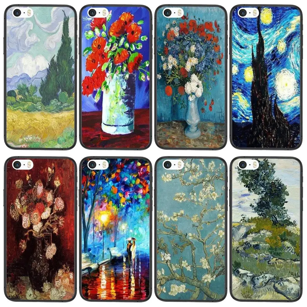 Картина маслом Винсента Ван Гога для Samsung Galaxy S30 S21 S20 Fe S10 S10E S9 S8 S7 S6 Edge Lite Plus Ultra Black