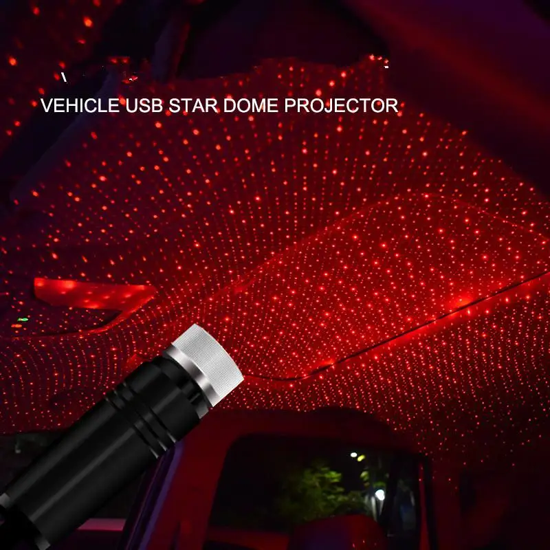 Автомобильный USB светодиодный автомобильный Звездный потолочный светильник
