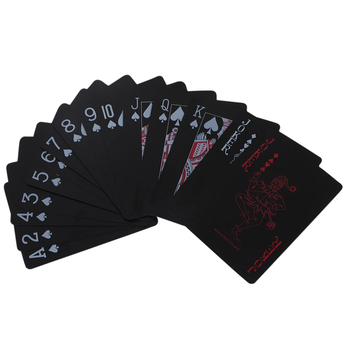 Качественные пластиковые ПВХ покер водонепроницаемые черные игральные карты