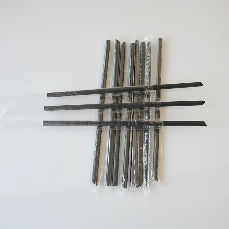 100 шт черная соломенная 190 мм длиной Свадебная вечеринка коктейльное