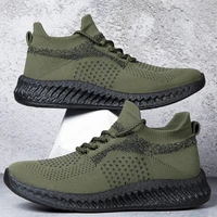 army green men sock boot weaving running shoes light comfortable sport walking sneakers breathable athletic trainers 45 trending