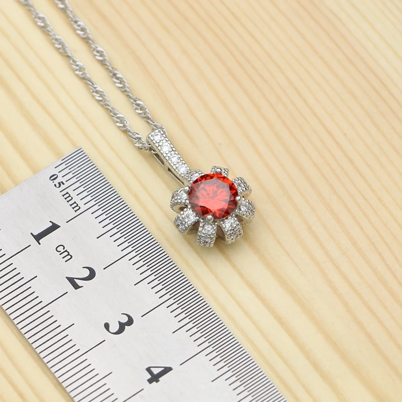 Женский ювелирный комплект из кольца браслета ожерелья подвески и