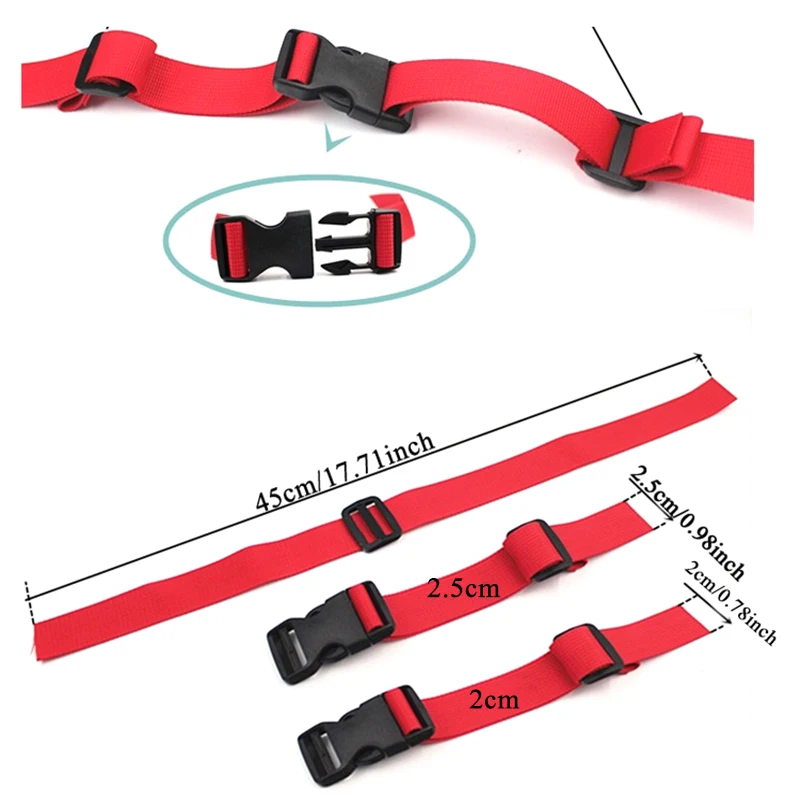 Durable Camping Backpack Chest Harness Strap Adjustable Dual Release Buckle Bag Parts Accessories Nylon Students School Bag Part