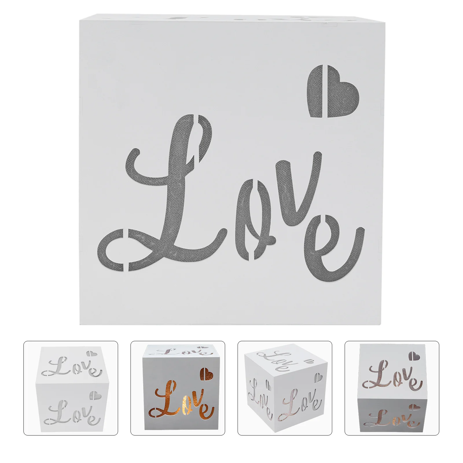 

1Pc Wooden Wedding Ornament Glowing Wedding Wood Craft Decor Festival Decor