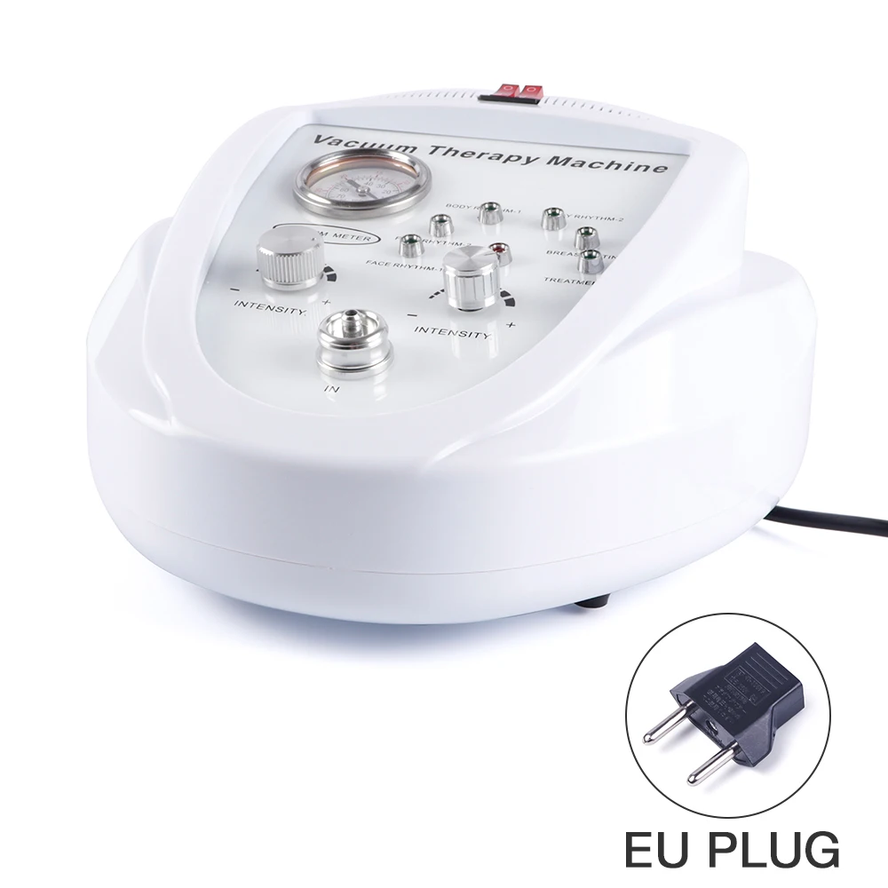 EU plug Iebilif Вакуумная Массажная терапия машина увеличения насоса подъема груди усилитель чашка-массажер и коррекция фигуры устройство красоты - Цвет: EU plug