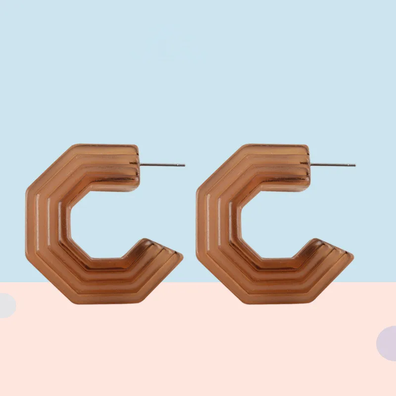 Эксклюзивные прозрачные акриловые Многослойные ступенчатые серьги UJBOX женские