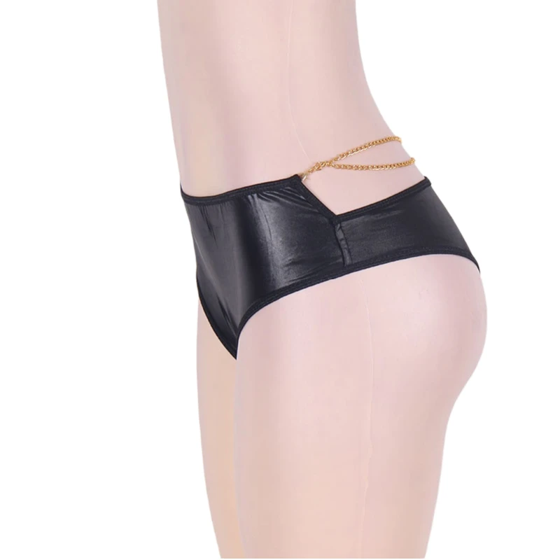 Сексуальное нижнее белье Ohyeahlover из искусственной кожи с заниженной талией