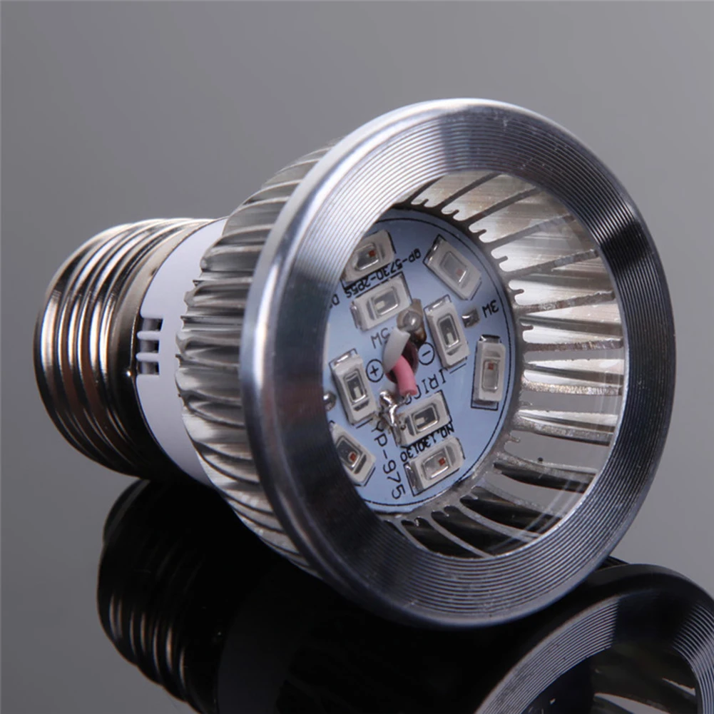Светодиодный светильник для выращивания 5730SMD полный спектр E27 6 светодиодный 10