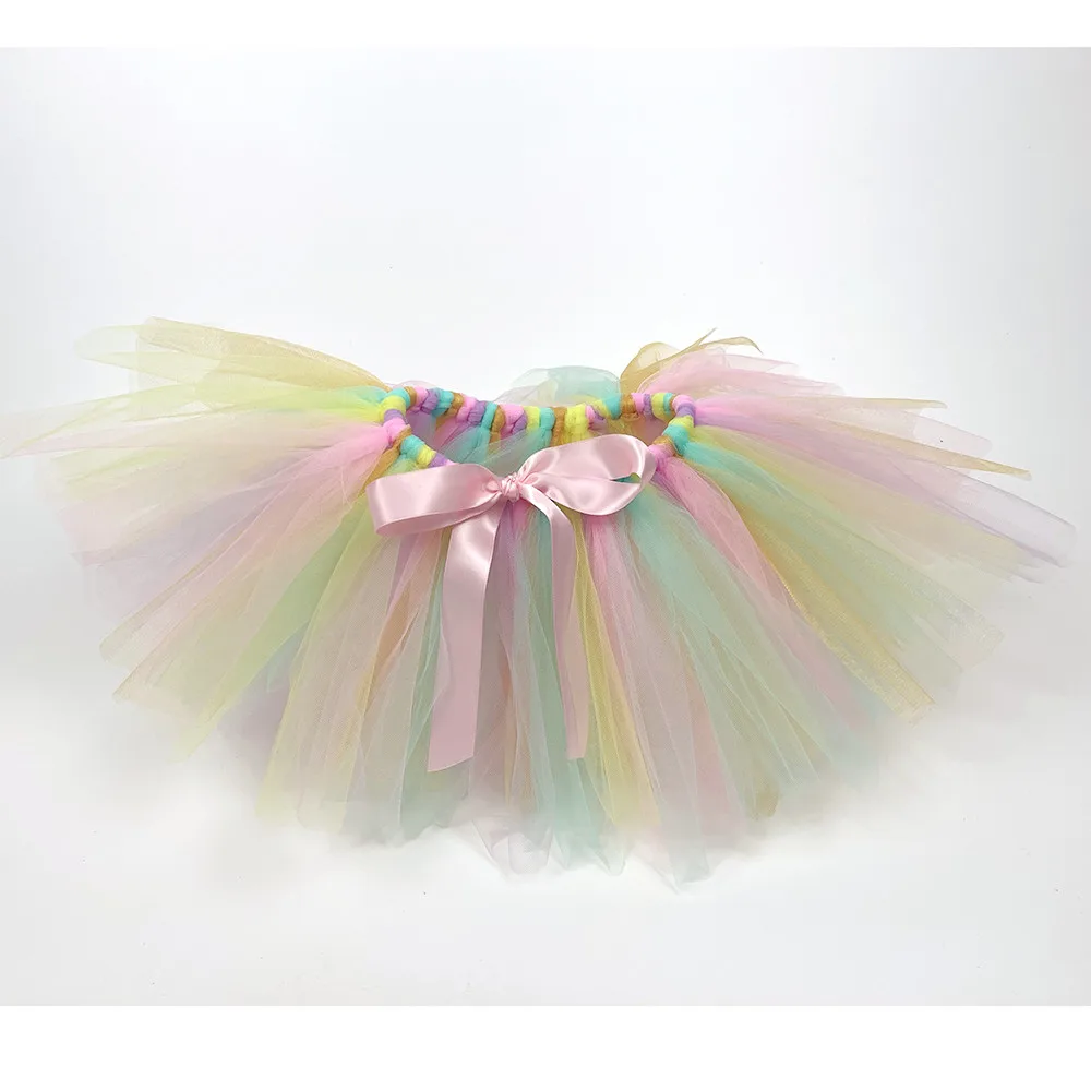 Pastel Unicorn Tutu Skirt Baby Girls Birthay Party Kid Ballet Dance Tulle Children Costume Carnival Holiday | Тематическая одежда