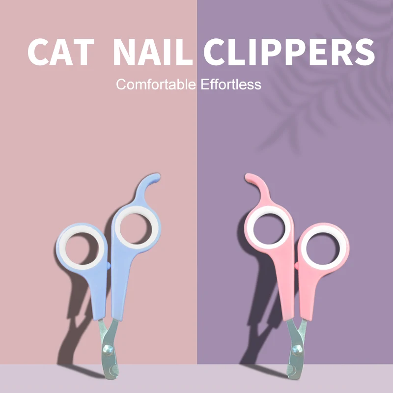 

Pet cat nail clippers special pink and blue for beginners to prevent cats from scratching amazing pet supplies