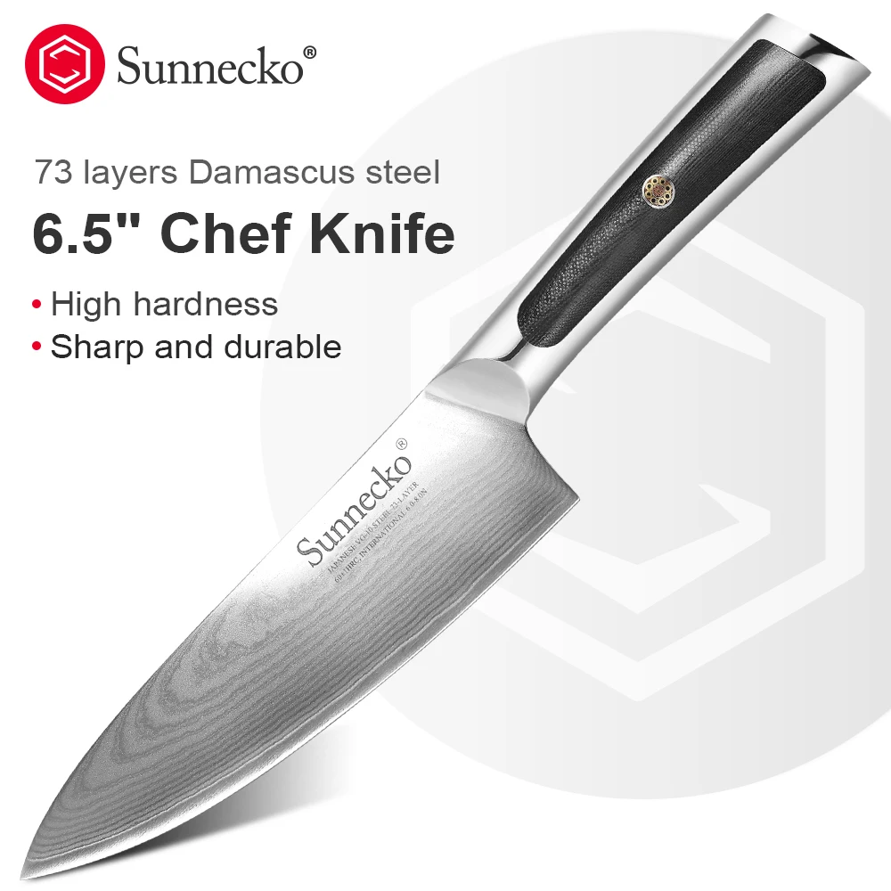 Нож шеф повара из дамасской стали 6 5 дюйма VG10|damascus steel chef knife|knife japanesechef knife japanese |