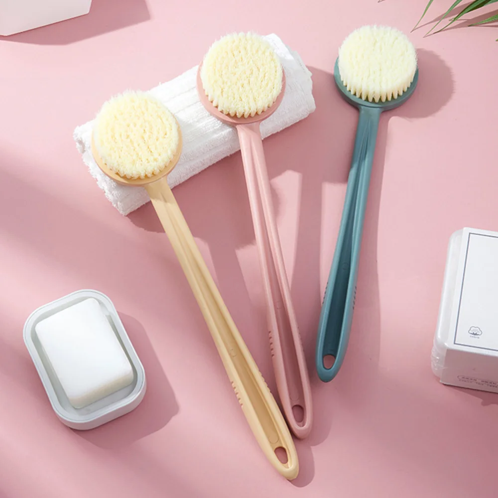 

3Pcs Bath Shower Body Brush Long Handle Back Skin Brush Exfoliating Scrubber