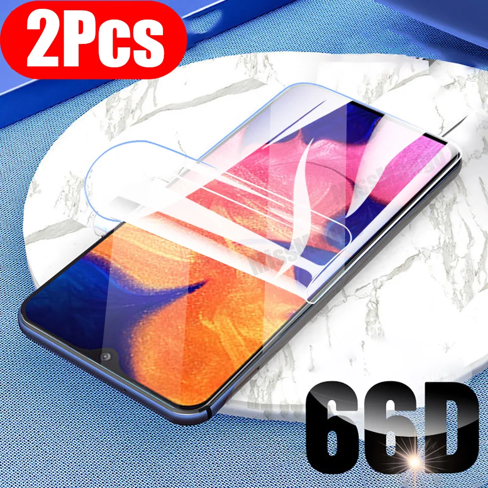 2 шт. 66D полное покрытие защитная Гидрогелевая пленка для Samsung Galaxy A10 20 A30 A40 из