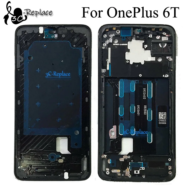 Для Oneplus 6T 1 + 6t средняя рамка Крышка Чехол спереди Корпус шасси телефон ободок