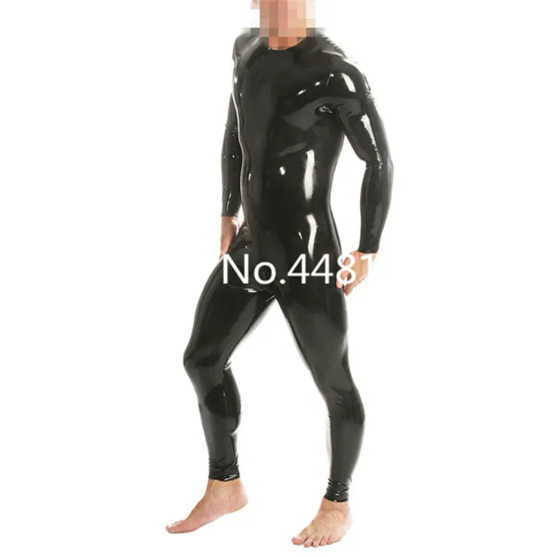 Сексуальный латексный комбинезон с открытыми плечами резиновый Облегающий