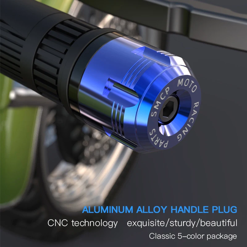 

2pcs Aluminum 7/8 Inch Motorcycle Handlebar Gear Balanced Plug Universal Handle Bar End Grips