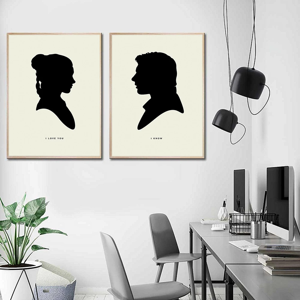 

Картина на холсте «Я тебя люблю», настенный постер и печать в стиле ретро, декор для гостиной в скандинавском стиле, День святого Валентина