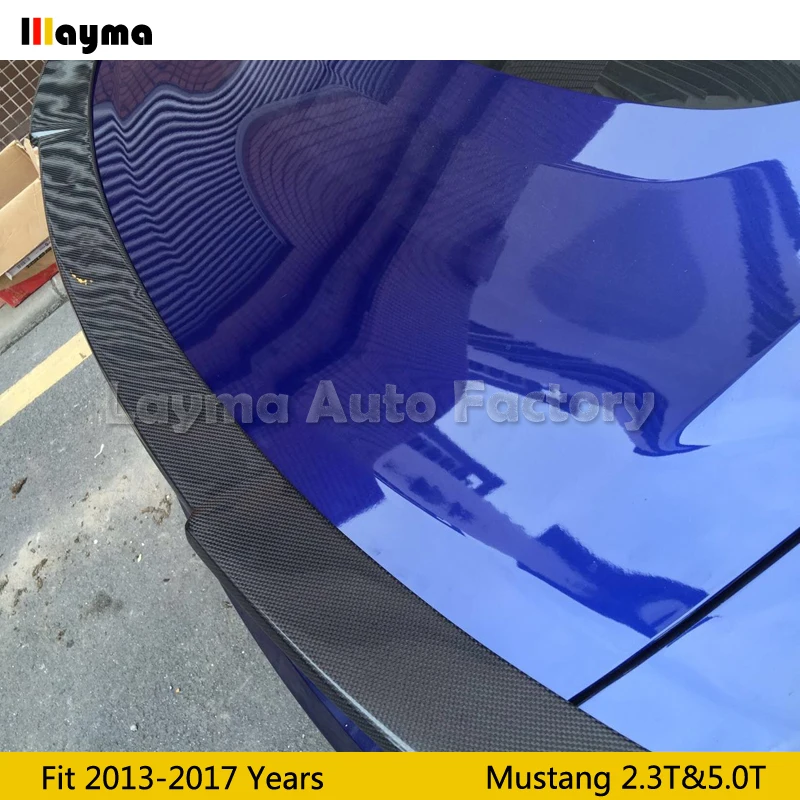 Roush Стиль углеродного волокна задний спойлер на багажник для Ford Mustang 2 3 5 0 двери