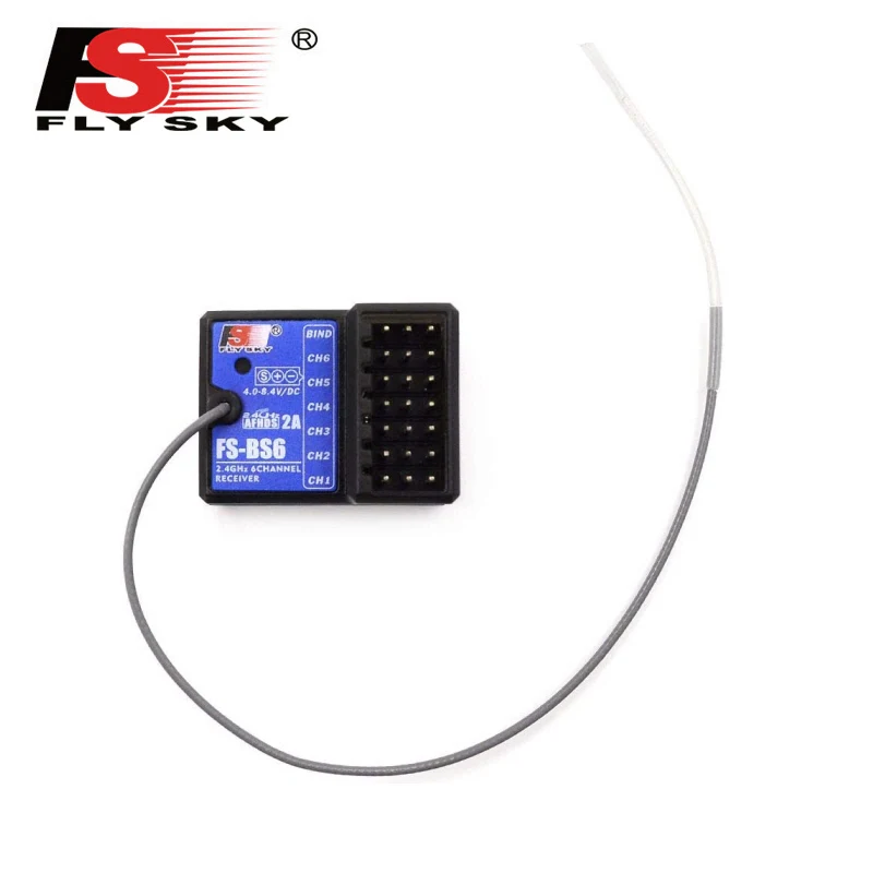 Receptor de FS-BS6 FlySky, transmisor de FS-GT5, 2,4 Ghz, 6 CANALES, AFHDS2, para FlySky FS-IT4S-4