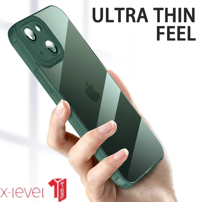 

Original X-level Clear Case For Apple iPhone 13 Pro Max 12 Crystal Slim Back Transparent Camera Armor Cover Airbag Bumper