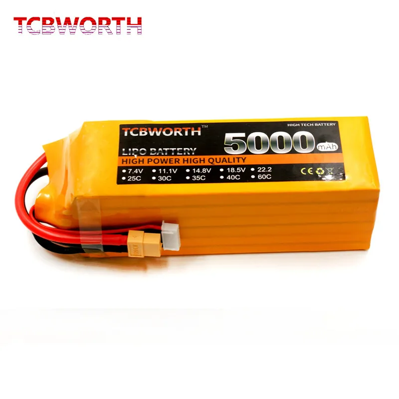 TCBWORTH 4S Радиоуправляемый вертолетный Липо Аккумулятор 14 8 V 5000mAh 35C для
