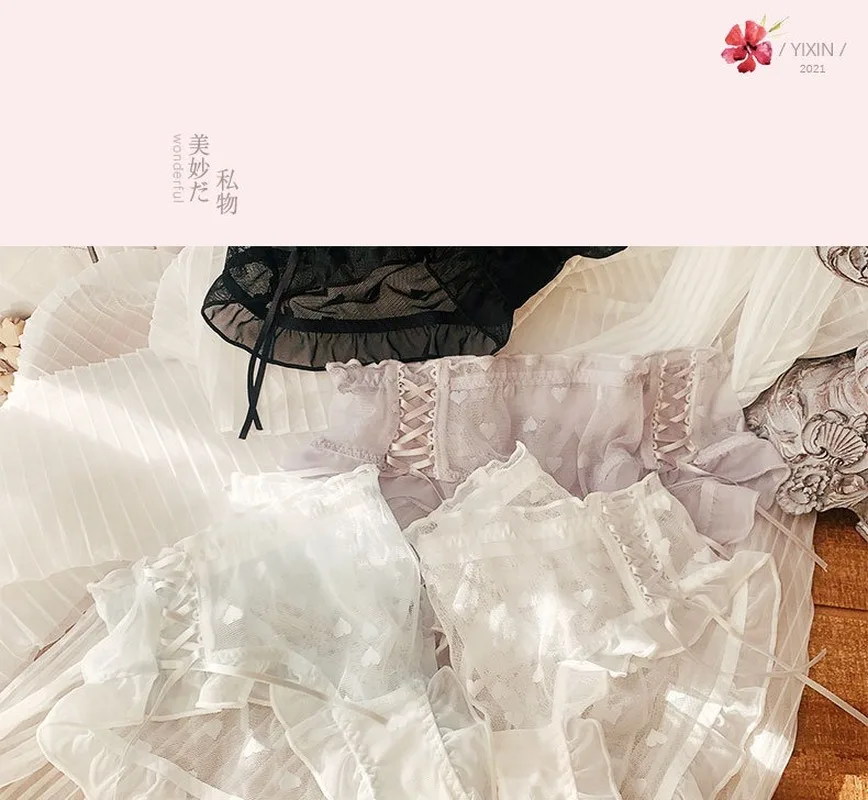 

Plus Size Womens Lingerie Cute Kawaii Underwear Pack Lot See Through Panties Seamless Transparent Thong Underpants Women Girls