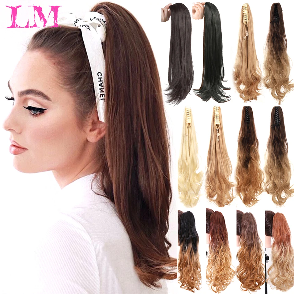 

LM 12-26inch Claw Clip On Ponytail Hair Extension Synthetic Ponytail Extension Hair For Women Pony Tail Hair Hairpiece