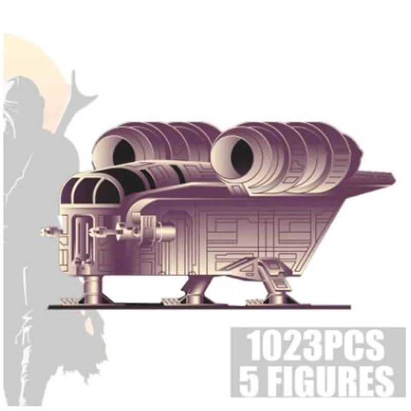 Модель UCS Razor Crest от Papaglop совместимая со звёздными игрушками и войнами