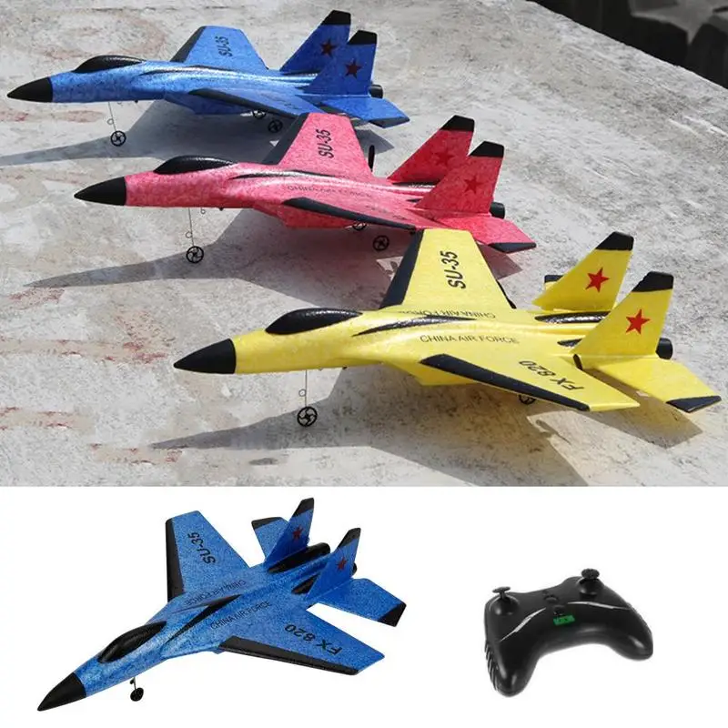 Радиоуправляемый игрушечный самолёт FX 820 2 4G 2CH SU 35 открытый RTF Радио пульт