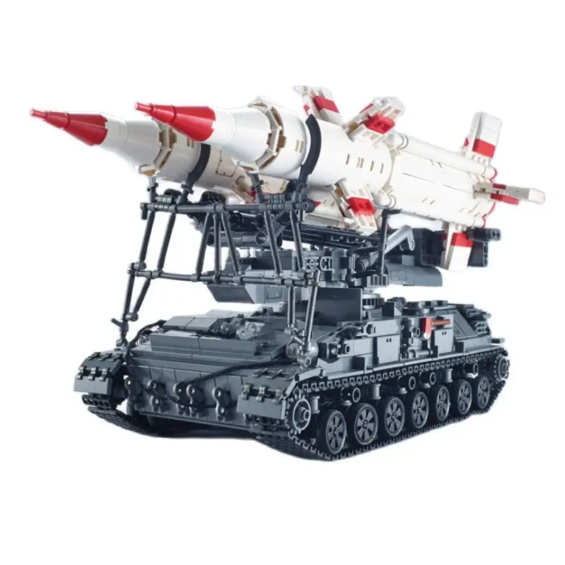 

XB06007 military tank assembling small particle building blocks children's playing tools SA-4 GANEF missile car model gift set
