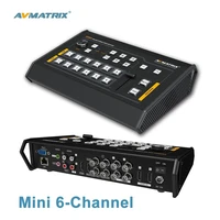 avmatrix vs0601 mini 6 channel switcher sdihd mi multi format video with t bar live streaming video switcher for dslr camera