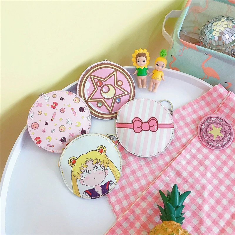Кошелек с отделением для карт кошелек монет Сейлор Мун девушек мультяшным