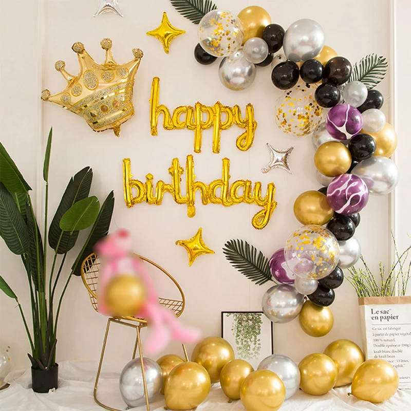 

New Colorful Foil Happy Birthday Conjoined Letters Balloons Baby Shower Kids Birthday Party Decoration Alphabets Banner Globos