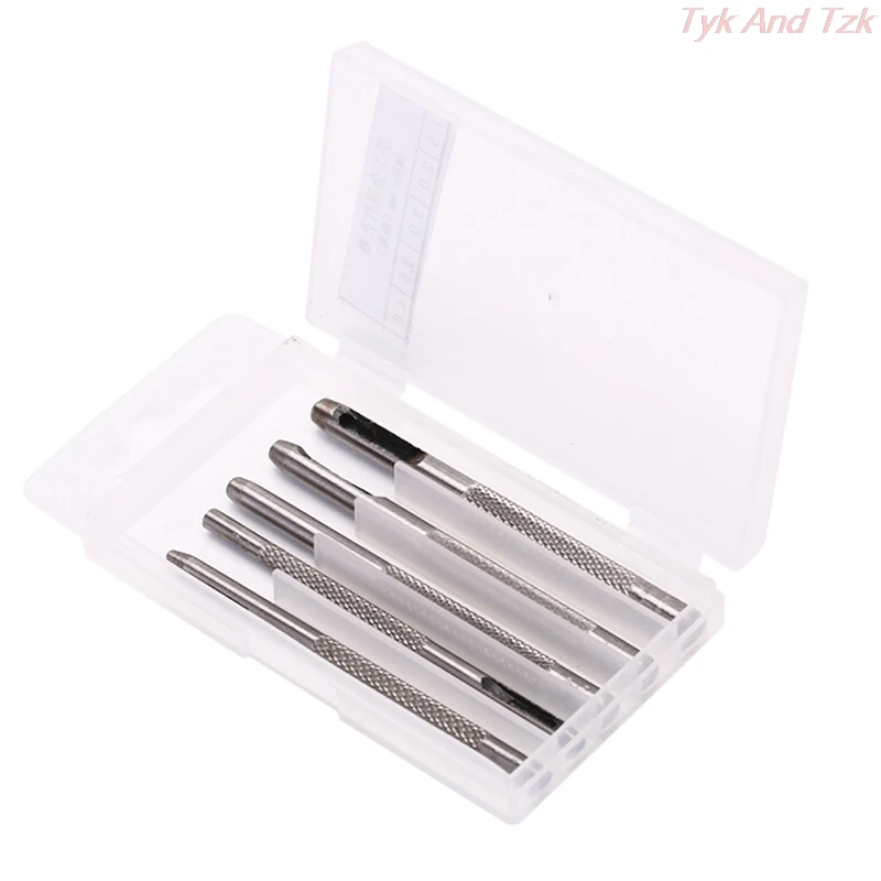 

5Pcs/Lot Leather Round Shape Hole Punch Kit Belt Watch Band Hollow DIY Tool With Box