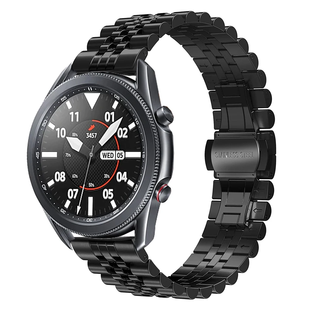 

Ремешок для samsung galaxy watch 3, 45/41/46 мм, 20/22 мм, из нержавеющей стали