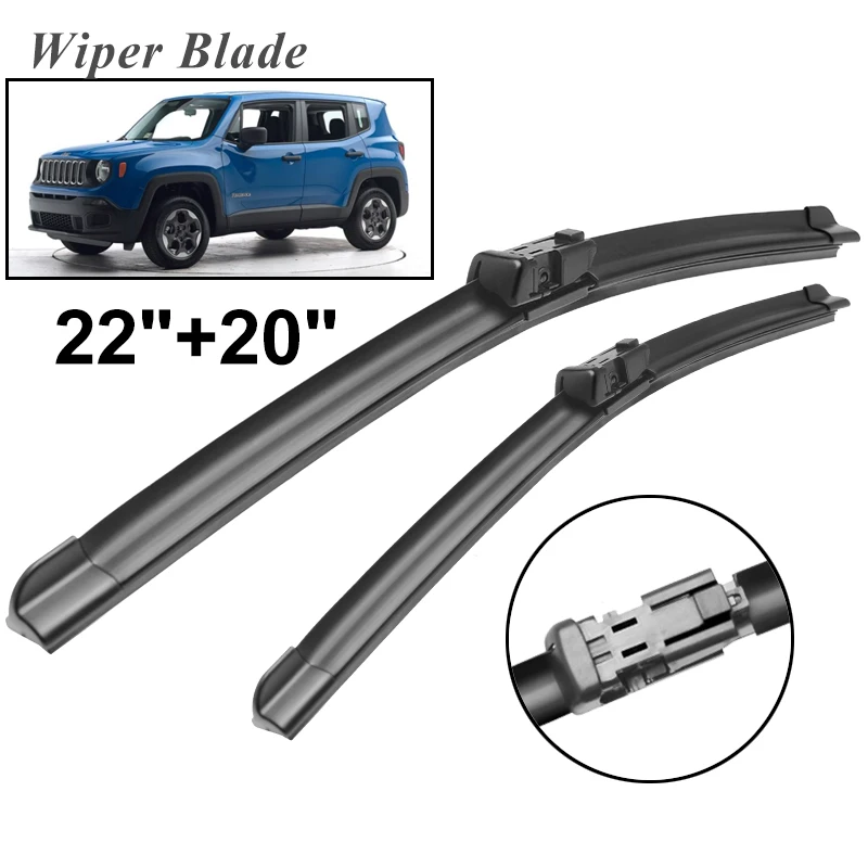 

Щетки стеклоочистителя okoстеклоочистителя RHD и LHD для Jeep Renegade 2014-2018, лобовое стекло, переднее стекло, 22 + 20 дюймов