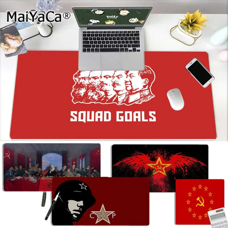 

MaiYaCa High Quality Soviet Union USSR Flag DIY Design Pattern Game mousepad Rubber PC Computer Gaming mousepad