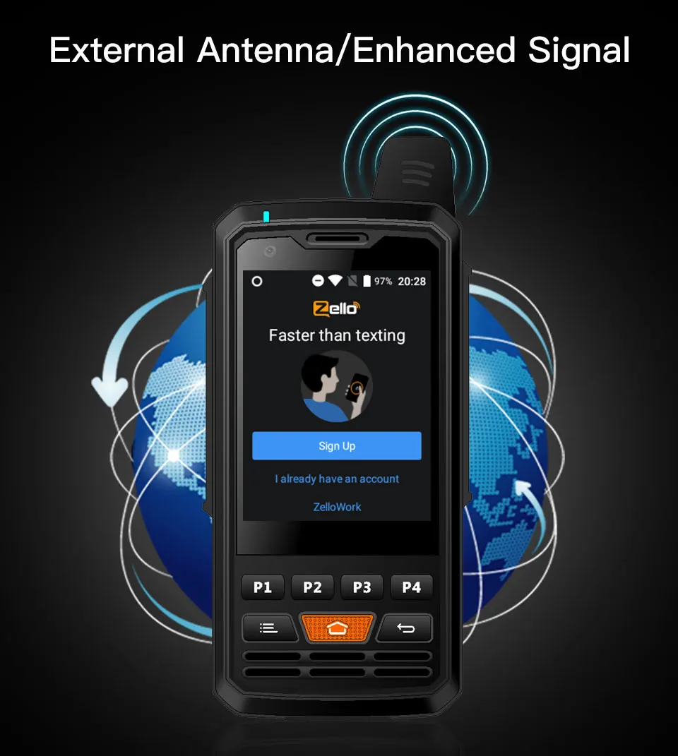 UNIWA Alps F50 2,8 дюймовый мобильный телефон 2G/3g/4G Zello Walkie Talkie Android 6,0 четырехъядерный MTK6735 смартфон 1 Гб+ 8 Гб rom мобильный телефон