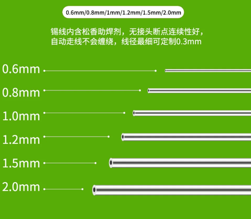 

20pcs 500g/800g Welding Solder Wire High Purity Low Fusion Spot 0.3/0.5/1.2mm Rosin Soldering Wire Roll No-clean Tin BGA Welding