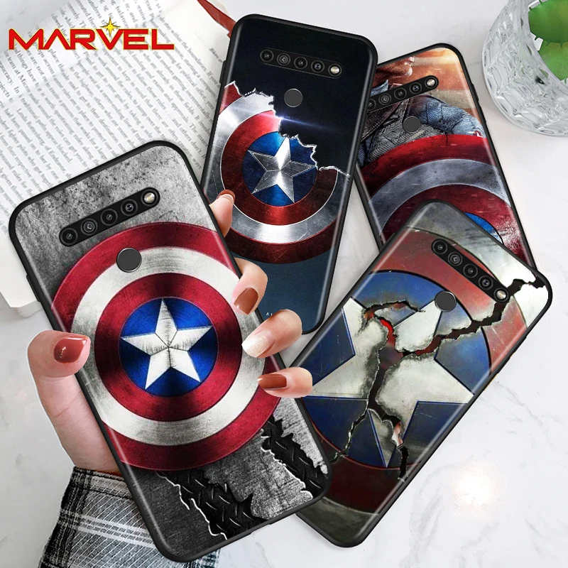 

Avengers Shield Marvel for LG G8 G8S G8X V30 V35 V40 V50 V60 ThinQ Q60 K40 K50 K51 K61 K71 K92 K62 K42 Black Phone Case