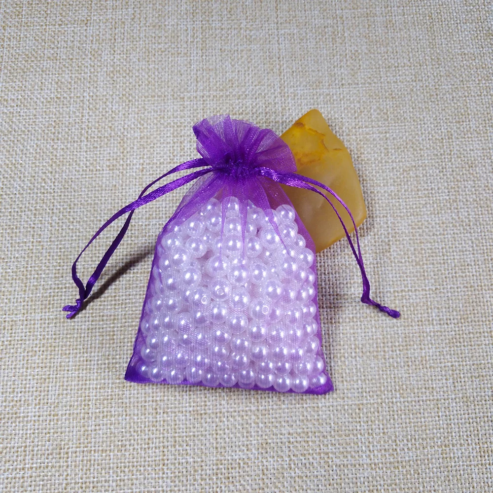 Dark purple 500 шт./лот,, сумки из органзы 7x9 9x12 10x15 13x18 см, Свадебная Упаковка, Подарочная сумка, вечерние украшения, Сумка из органзы для украшений - Цвет: Dark purple