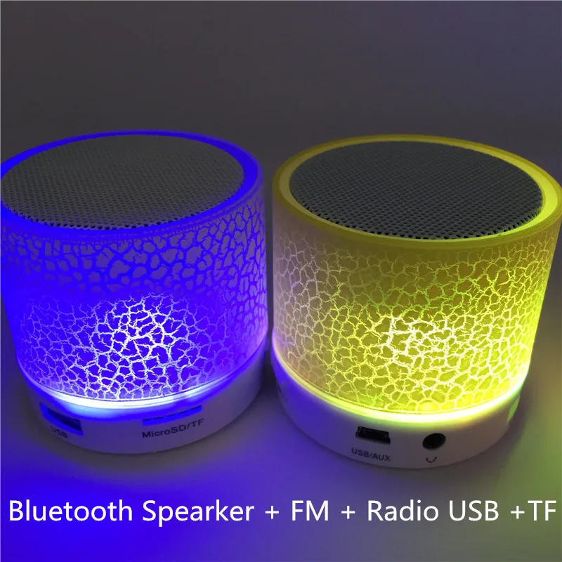 Светодиодный Bluetooth динамик мини динамики Портативная Беспроводная колонка с