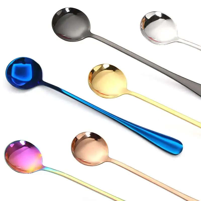 Кофейная ложка из нержавеющей стали с длинной ручкой чайная 2020 новинка вакуумная