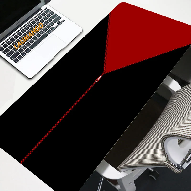 

Black Red Geometric Design High Quality large gaming accessories Mouse Pad - Perfect for Office or Home Use mousemat mousepad