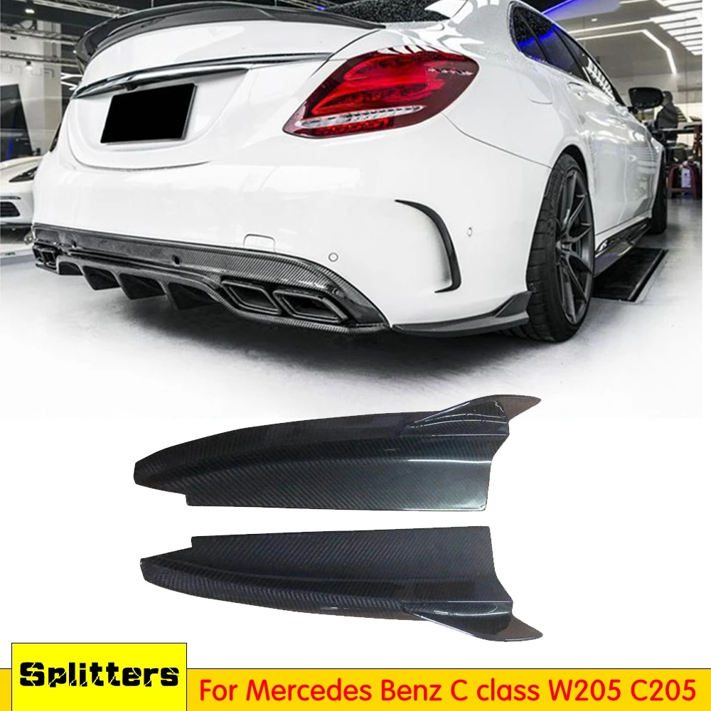 Разветвители для заднего бампера фартуки щитки Mercedes Benz C класса W205 C205 C63 2015 2019