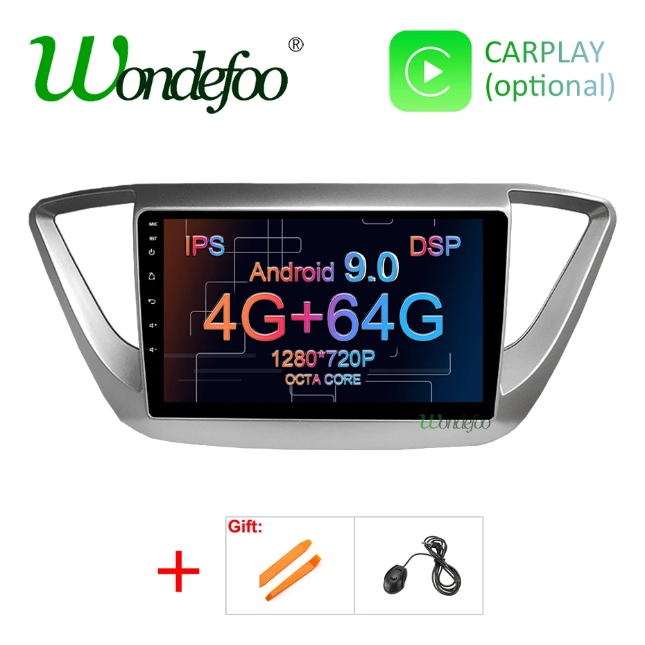Ips DSP 4 Гб ОЗУ 64 Гб ПЗУ Android 9,0 Автомобильный gps для hyundai Verna Solaris Мультимедиа Навигация Радио стерео без DVD плеера