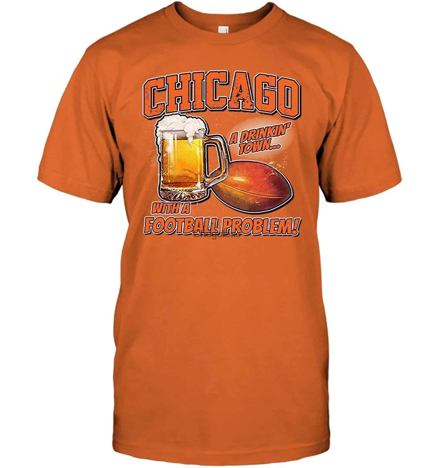 Chicago A drinkin Town with Football Problem Bear Lovers футболка для американского футбола | Мужская