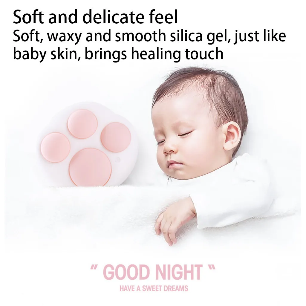 Светодиодный ночсветильник в виде кошачьей лапы силиконовая лампа на ощупь